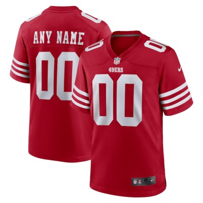 San Francisco 49ers Custom Scarlet Men's 2022-23 Nike NFL Game Jersey